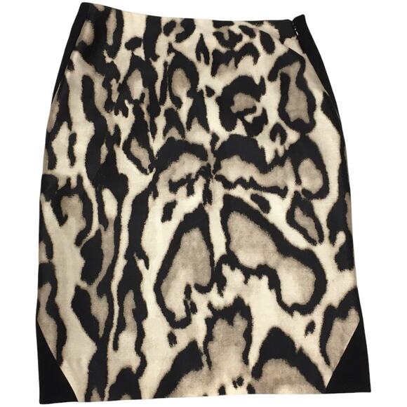 Diane‎ von Furstenberg Mae Mikado Pencil Skirt Leopard Animal Print Women's 2 - Picture 10 of 12